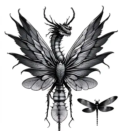Dragon Flies And Pheniox Wings Wrapped