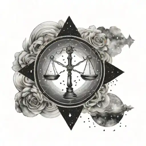 Libra And Pisces Constellation With Image Depicting Constellation