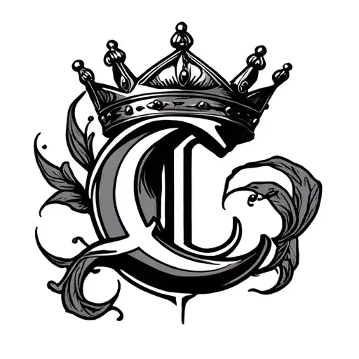 Letter C With Crown On Top