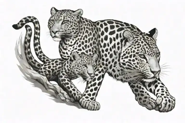 Leopards Walking Together