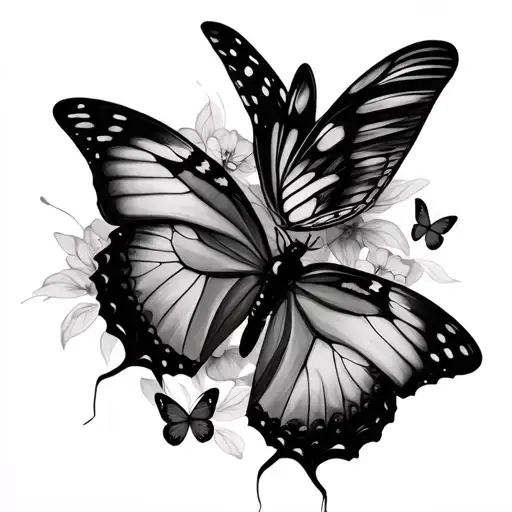 6 Butterflies Fluttering