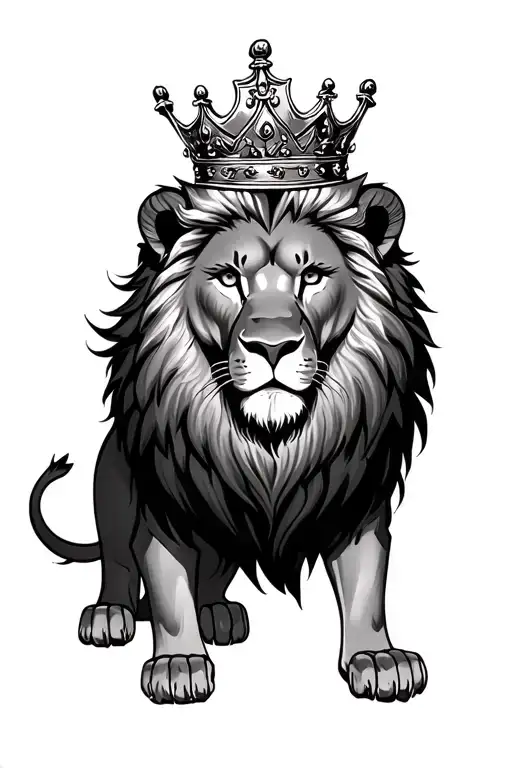 Lion Wearing A Crown