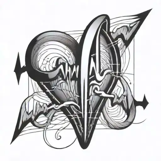 Heartbeat Line Tattoo Design