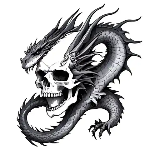 Dragon And Skull
