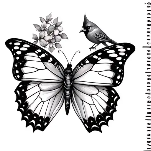 Create A Butterfly And Cardinal With My Daughters Names Peyton Hadley And Avery Around It