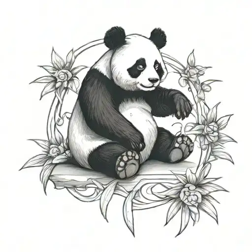 Panda Sitting