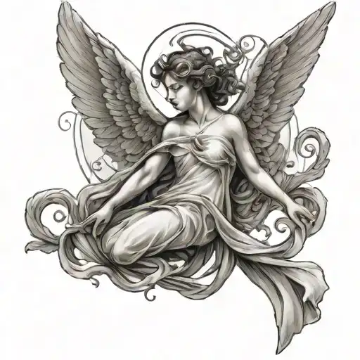Angel With Open Wings