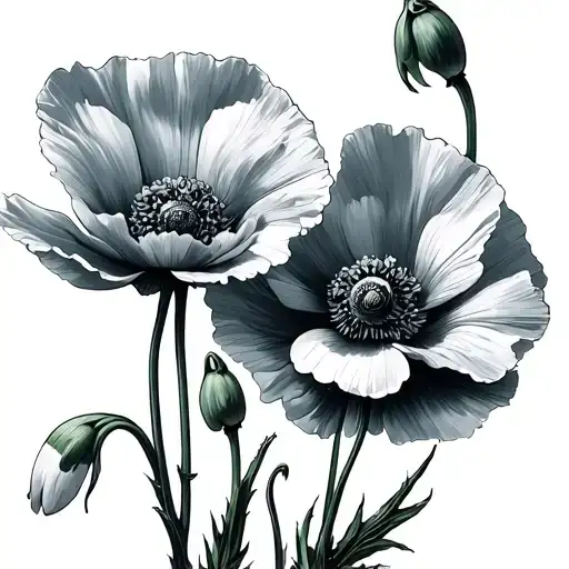 Poppy And Snowdrop Simple
