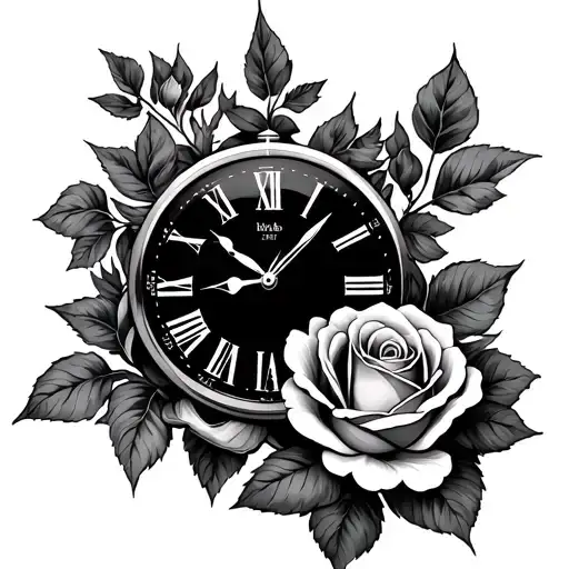 Time Piece And Roses