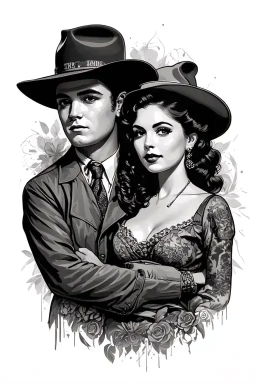 Bonnie And Clyde Design Incorporating Elements