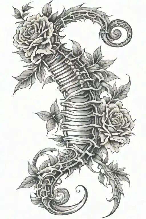 Spine Tattoo Design