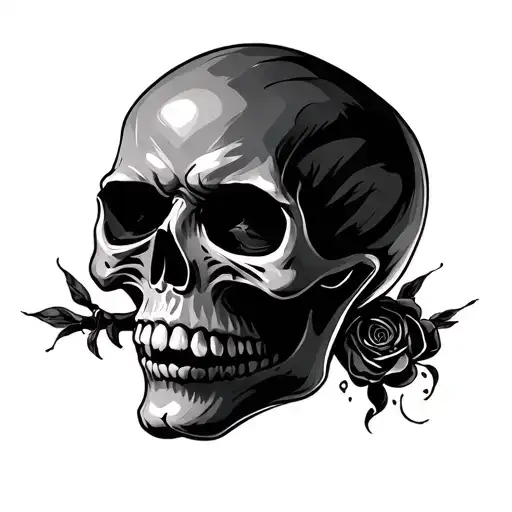 Winking Skull Face