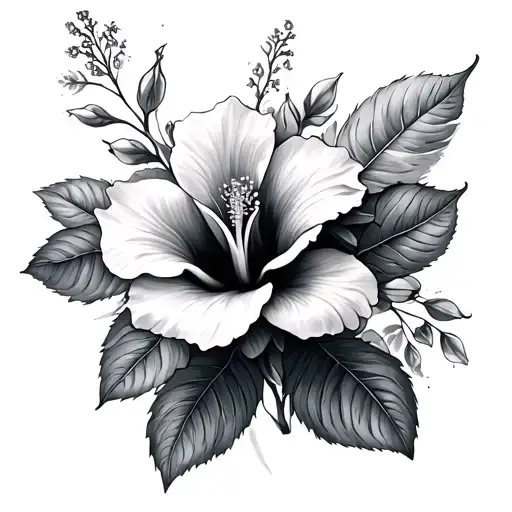 Roses And Hibiscus Flower