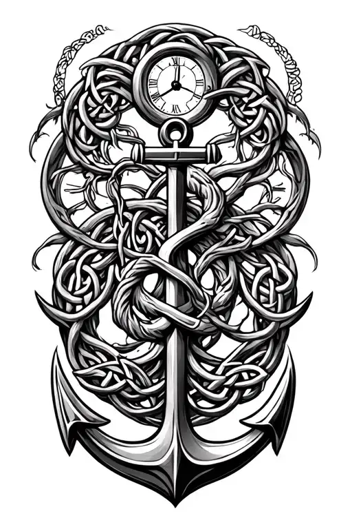 Celtic Time Anchor Tree Intertwined