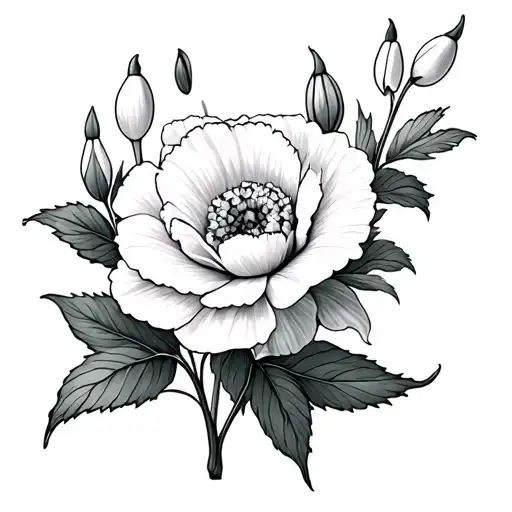 Carnation And Snowdrop