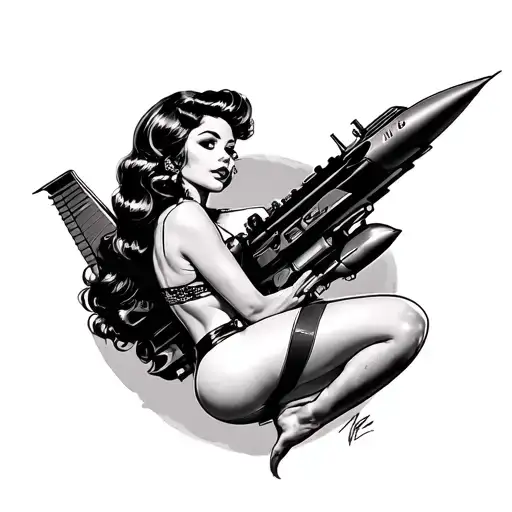 Pin Up Girl On F 16