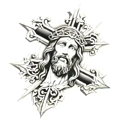 Jesus Cross Surrounded