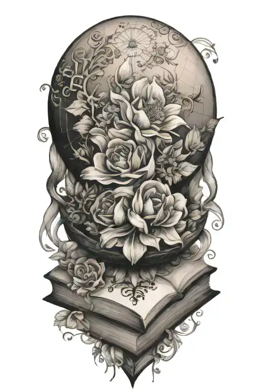 Book Globe Flower Heart