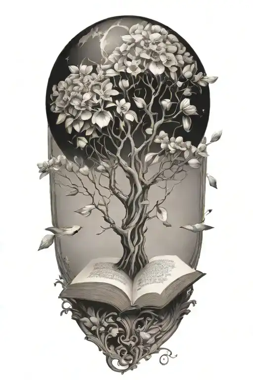 Book Globe Flower Tree
