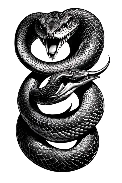 Snake Biting Its Own Tail Wrapped