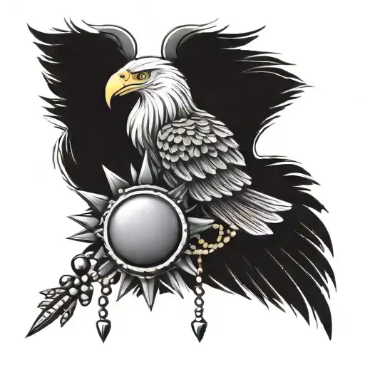 The Filipino Sun And Filipino Eagle And A Rosary