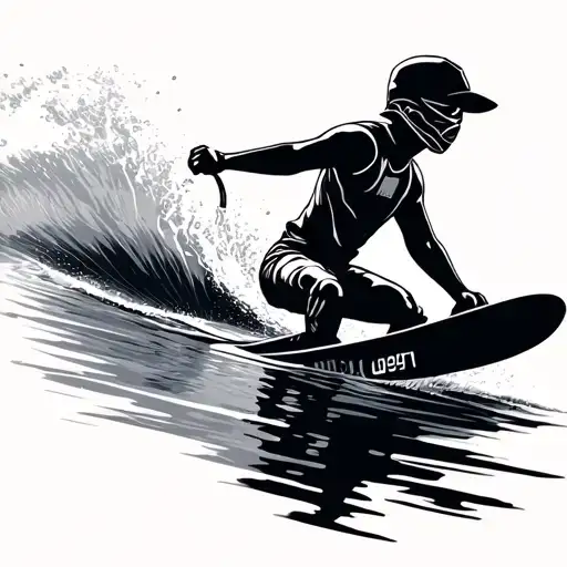 Wakeboarding Silhouette