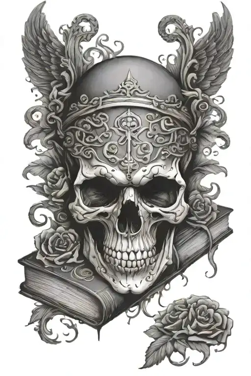Book Fantasy Skull
