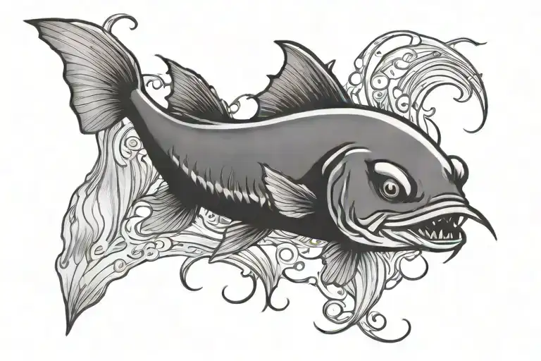 Catfish Tattoo Design Inspired