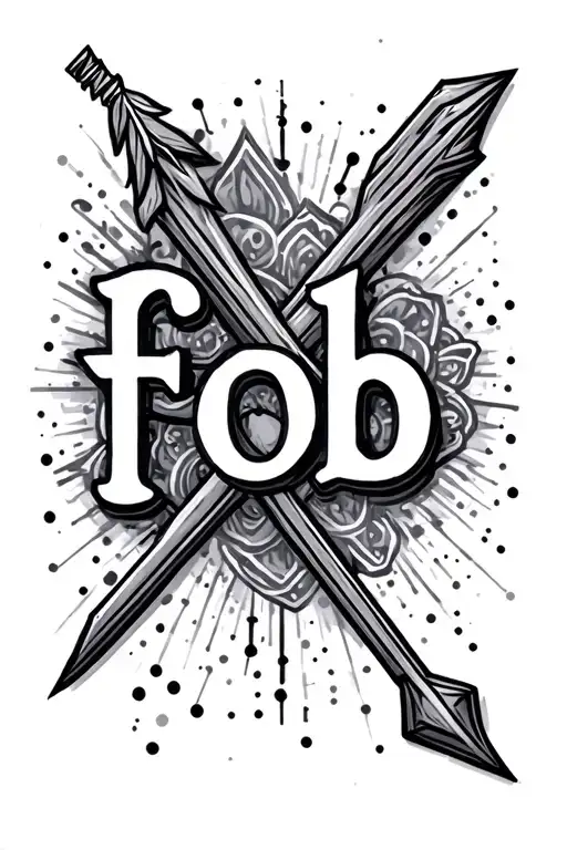 Arrow With Morse Code Saying 'Fob'