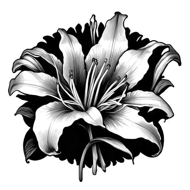 Tiger Lily With Stem Wrapped