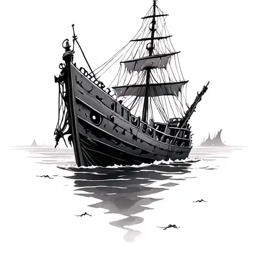 Under Sea Wreck Boat
