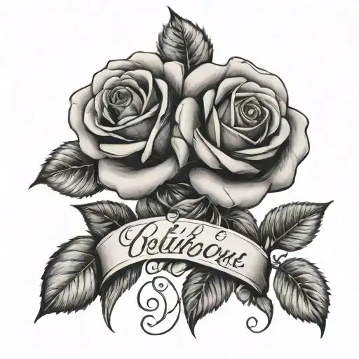 Roses With Lettering