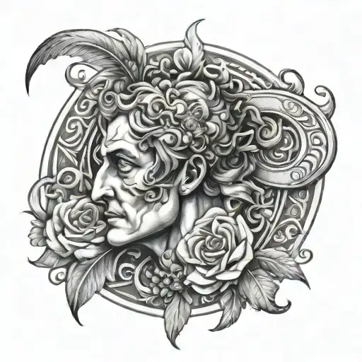 Renaissance German Style Tattoo With The Name Fillo In It