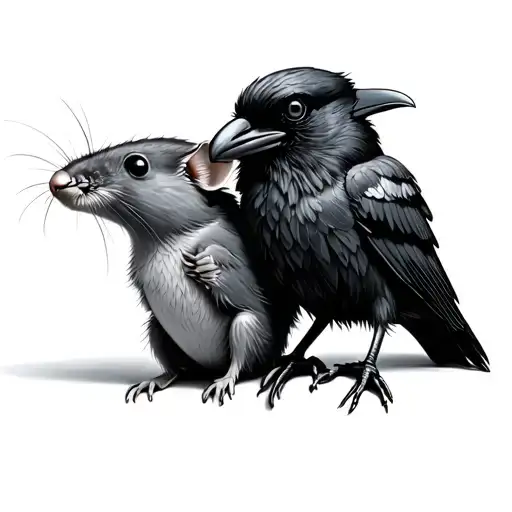 Crow And Mouse As Friends Crazy
