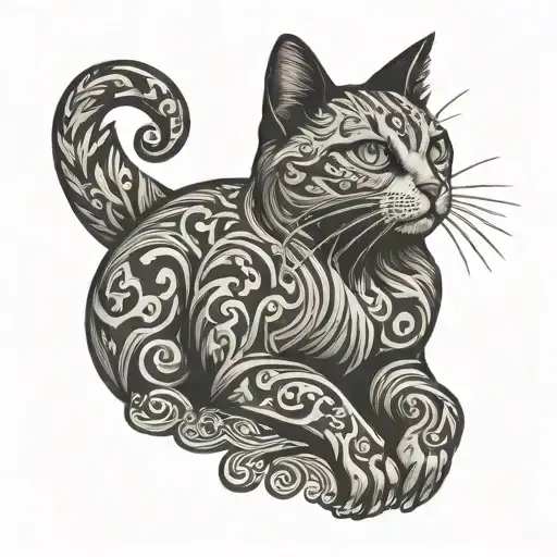 Embroidery Cat Question Mark