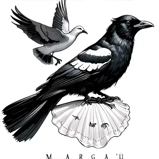 A Crow And A Dove That Flies Away With A Shellfish Dress And The Margaux First Name