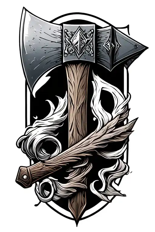 Battle Ax From Shoulder Cold To Palm