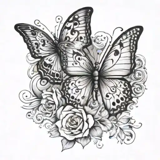 A Semi Colan Butter Fly But Instead Of A Semi Colan It's The Letter E