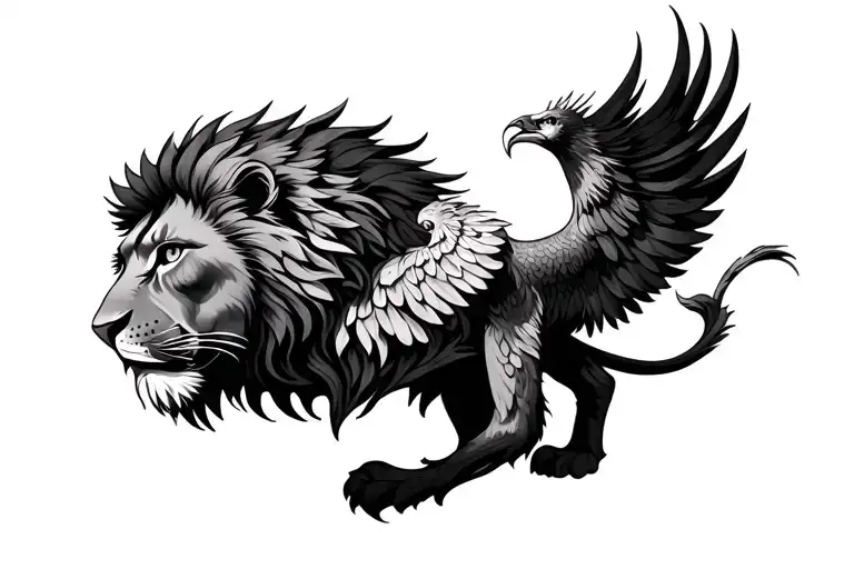 Pheonix Gaurding A Lion