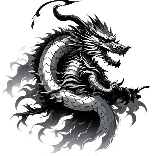 Samurai With A Dragon