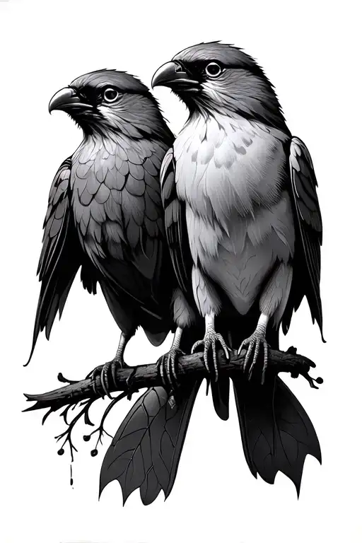 Religious Birds Sitting