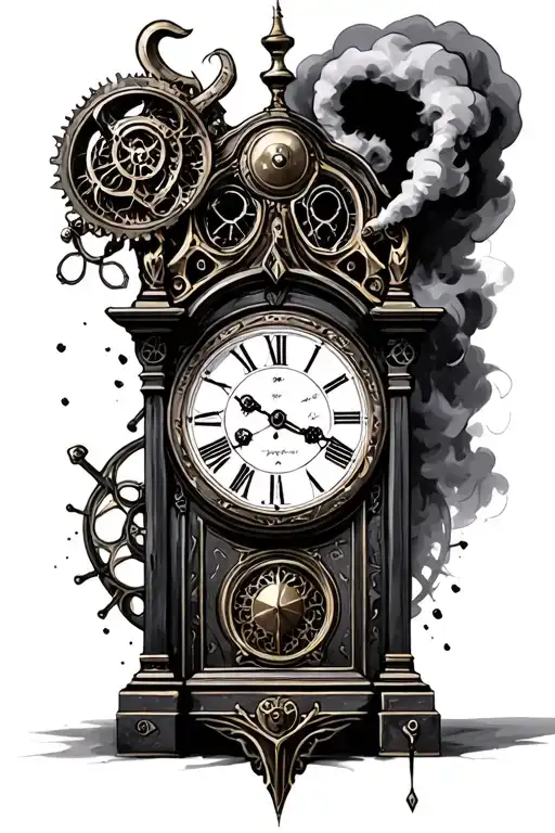 Gothic And Steam Punk Clock