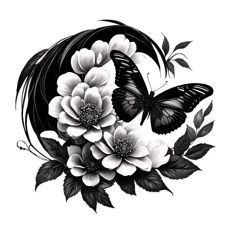 Black Butterfly For A Loss Loveone With Nene On It