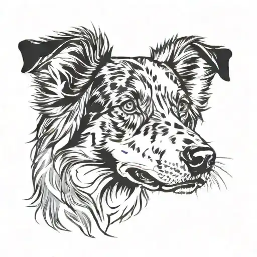 Australian Shepherd Ears Outline