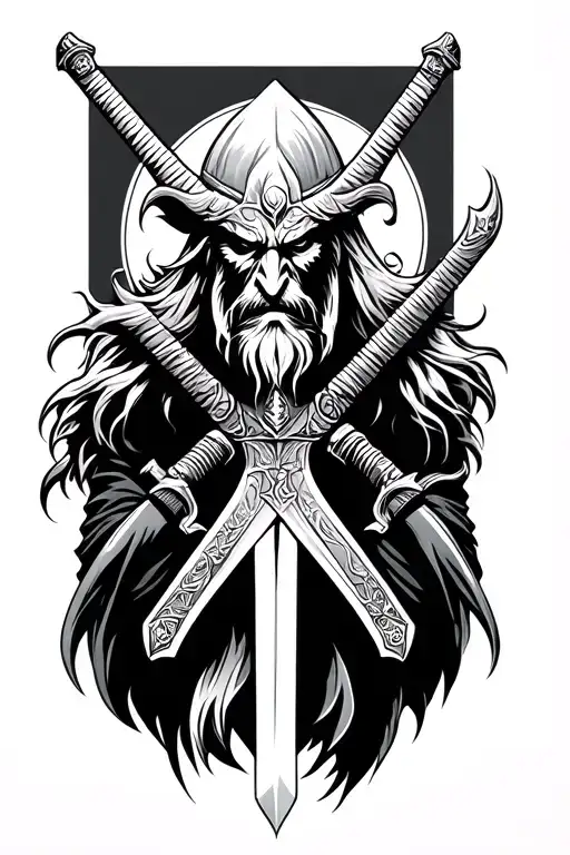 Odin And Katana Sword