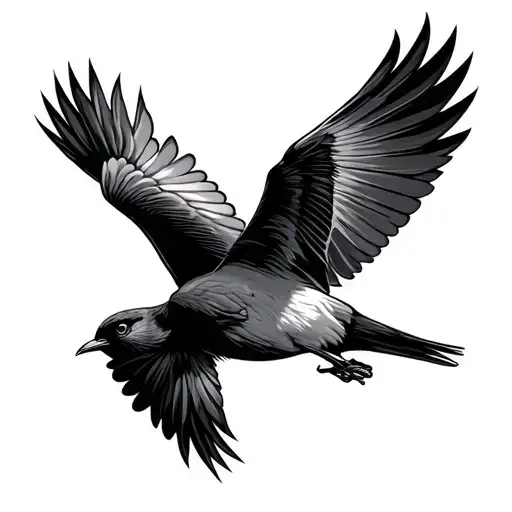 Two Birds Flying Away