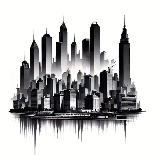 City Skyline Burning