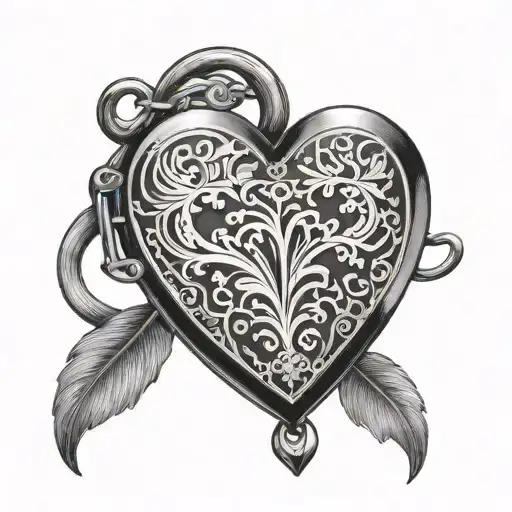 Open Heart Shaped Locket