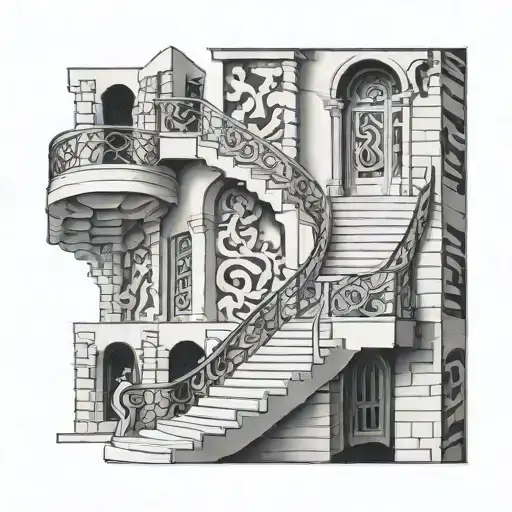 Initials K J C Escher Staircase