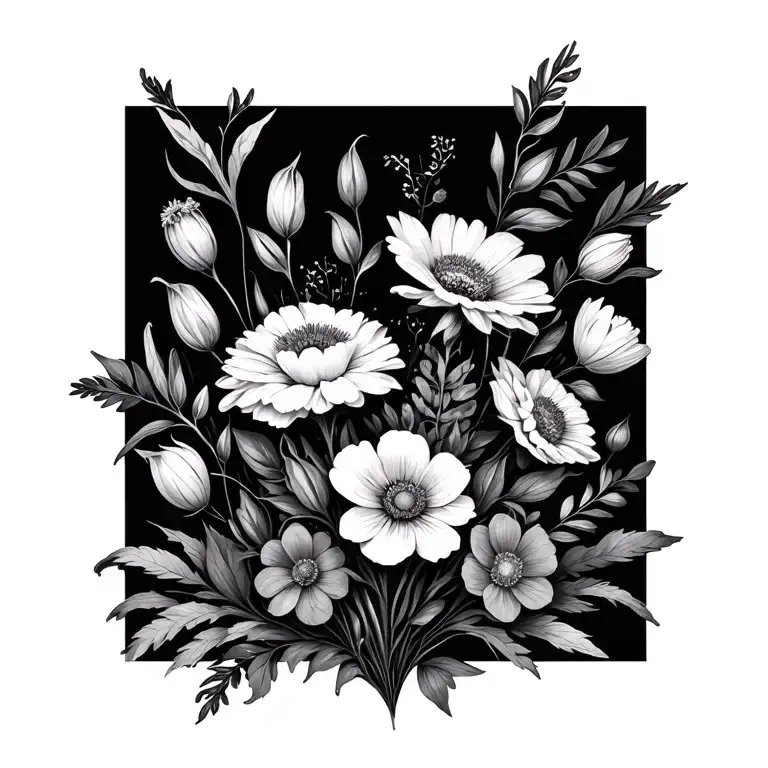 November And March Birth Flower Bouquet